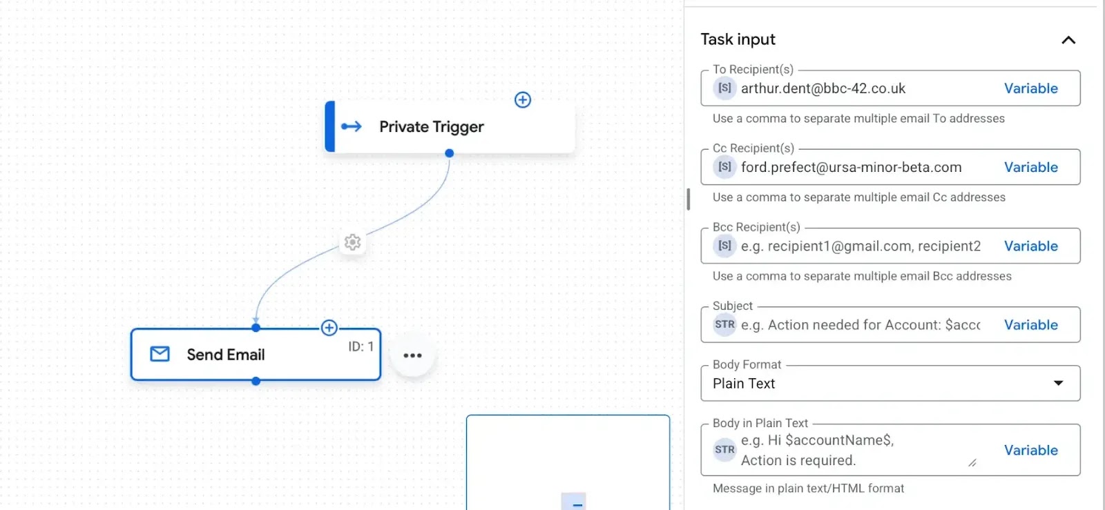 Ροές εργασιών αποστολής αλληλογραφίας από την υπηρεσία ενοποίησης εφαρμογών 